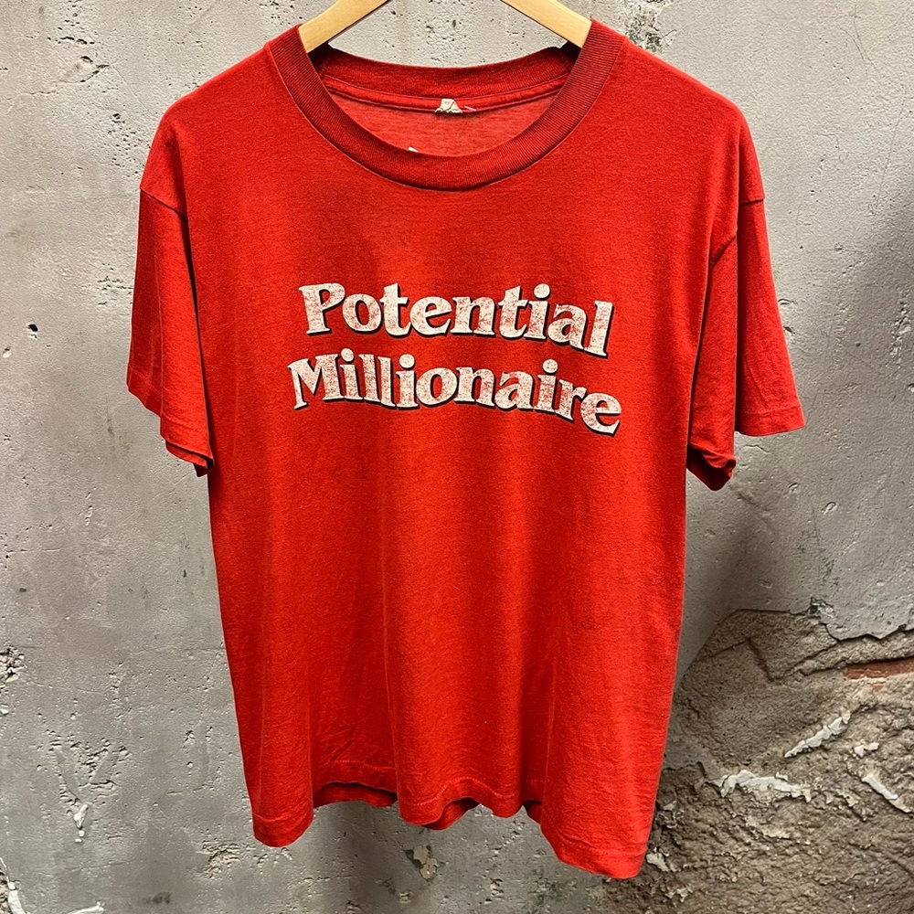 Trump Castle Vintage 90s Potential Millionare Red Single Stitch T-Shirt Large L